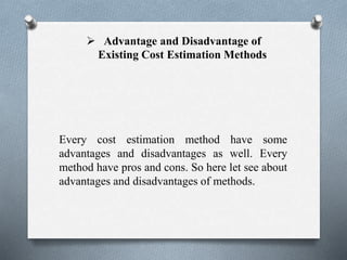 Cost Estimation methods | PPT