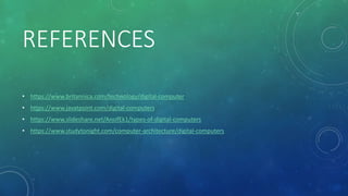 digital computers | PPTX