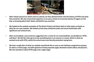 Peta Paragraphs Example Assignment 1- PETA | PPT