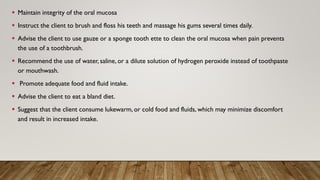 Stomatitis presentation Adult health Nursing | PDF