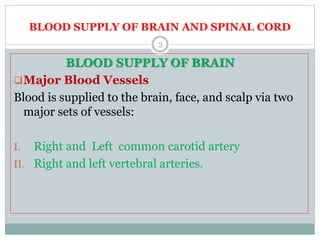 blood supply of brain and spinal cord | PPTX