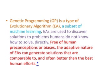 genetic programming | PPTX