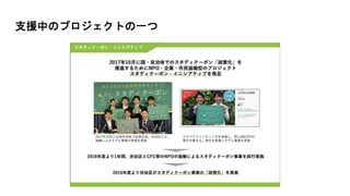 支援中のプロジェクトの一つ
 