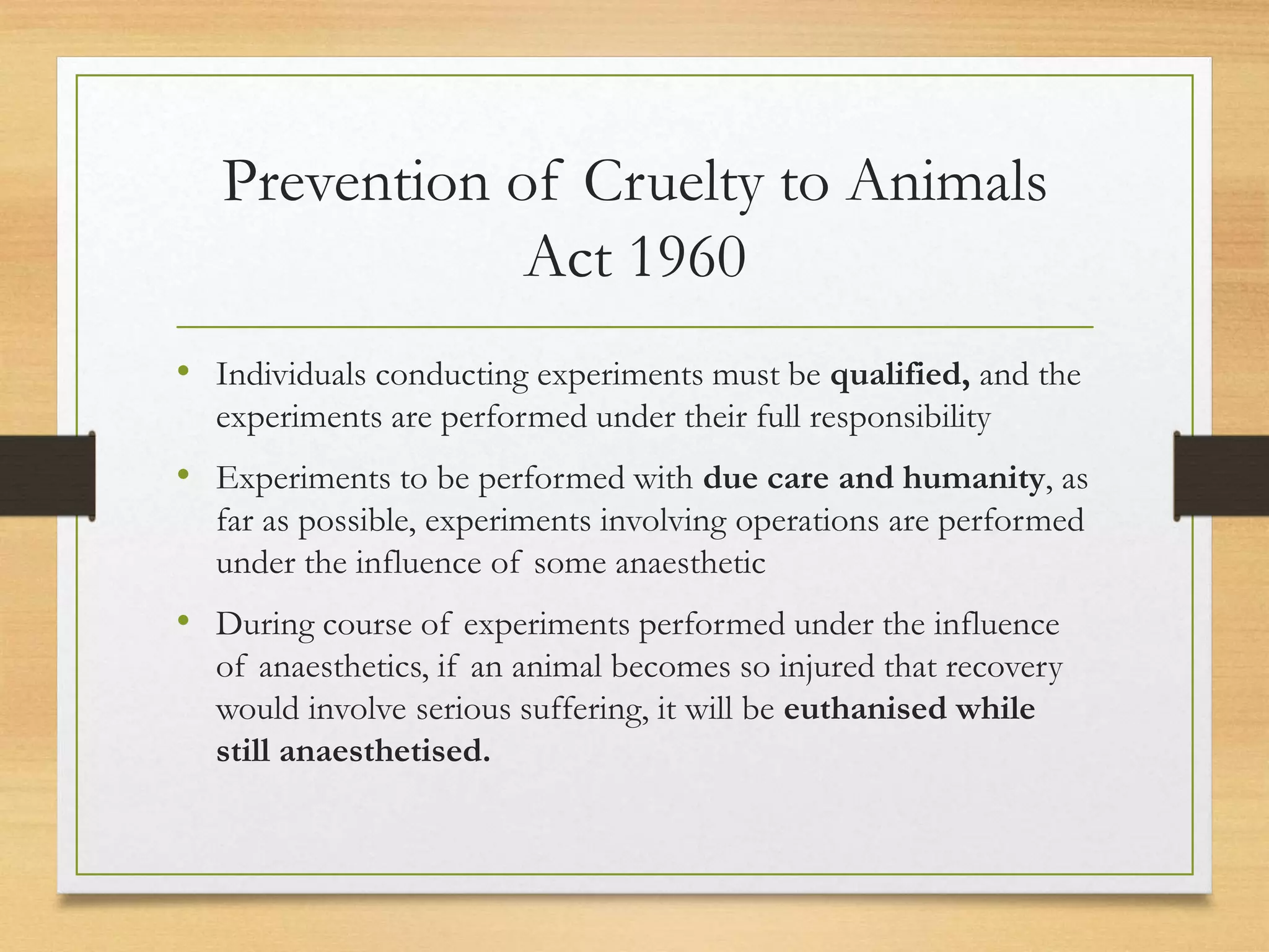 Institutional Animals Ethics Committee | PPTX