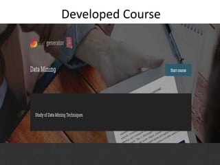 Developed Course
 