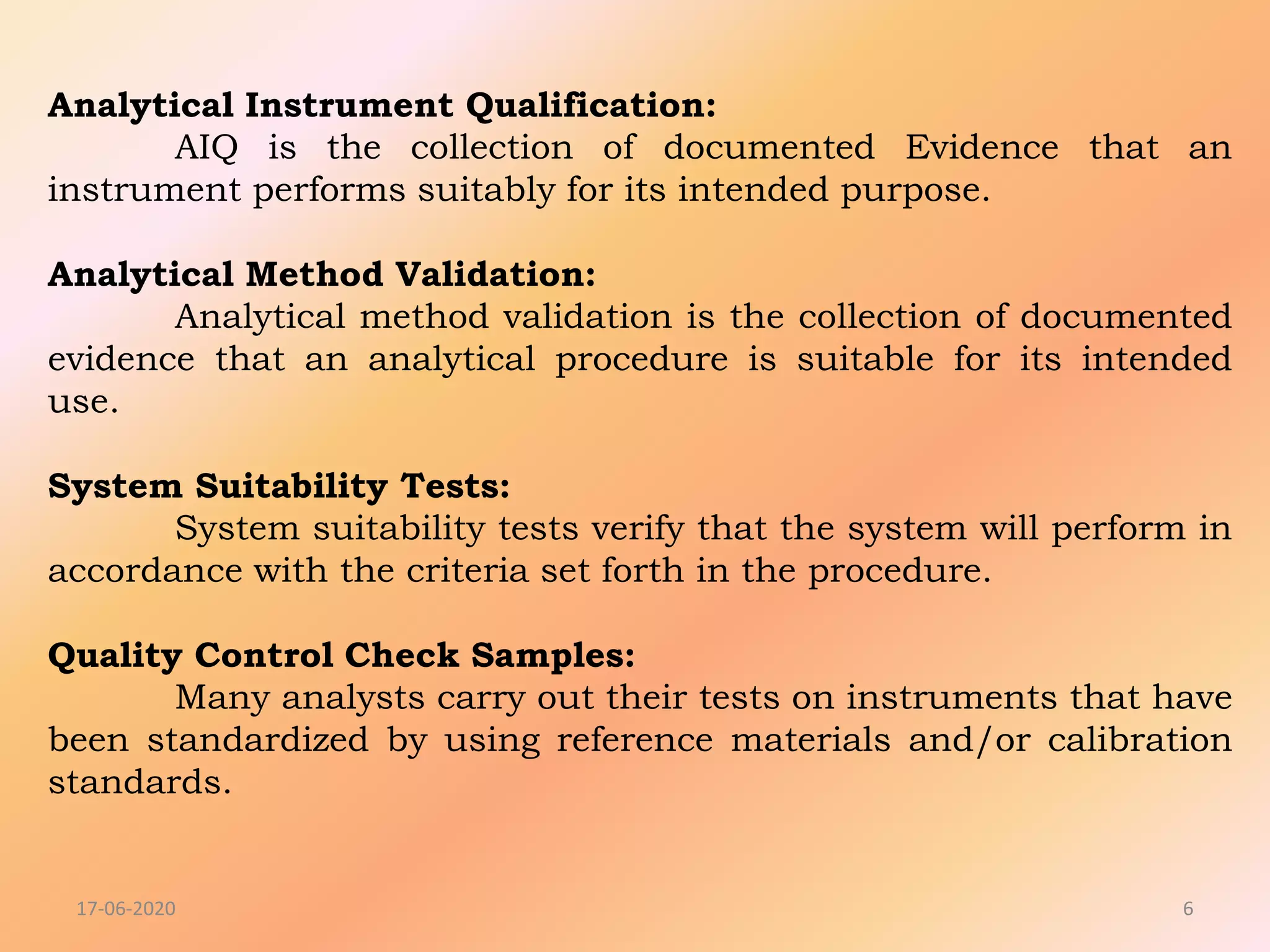 Qualification of analytical instrument of FTIR PPT