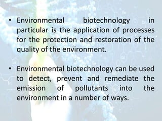 Microbial, Industrial and Environmental Biotechnology | PPTX