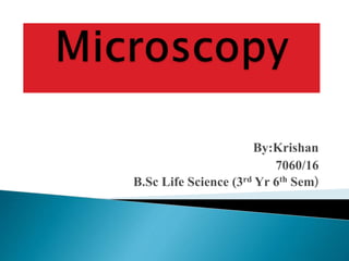 By:Krishan
7060/16
B.Sc Life Science (3rd Yr 6th Sem)
 
