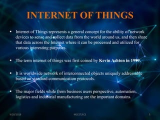 INTERNET OF THINGS IN MEDICAL FIELD AND ITS APPLICATIONS | PPTX