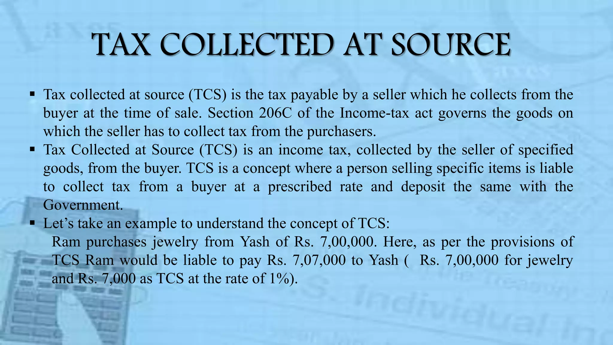 TDS and TCS under GST | PPTX | Business Accounting & Finance | Business