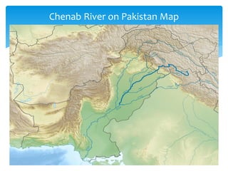 Chenab River on Pakistan Map
 
