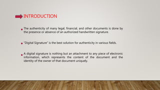 DIGITAL SIGNATURE PPT | PPTX