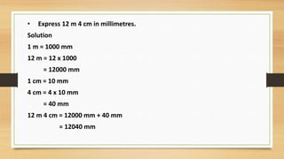 MATH - MEASUREMENT (CLASS V) | PPTX