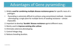 Management of disease and insect resistance- methodologies and ...