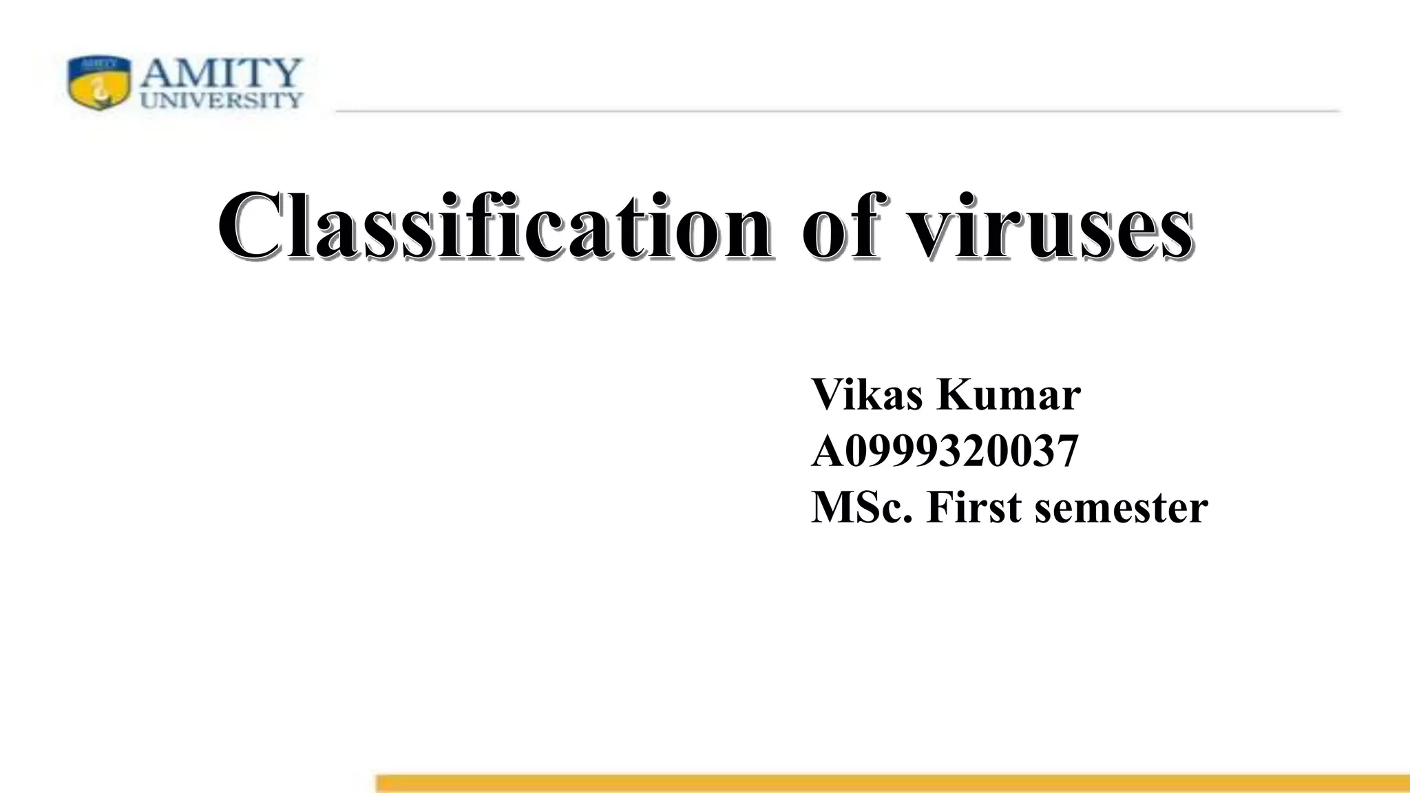 classification of virus PPT