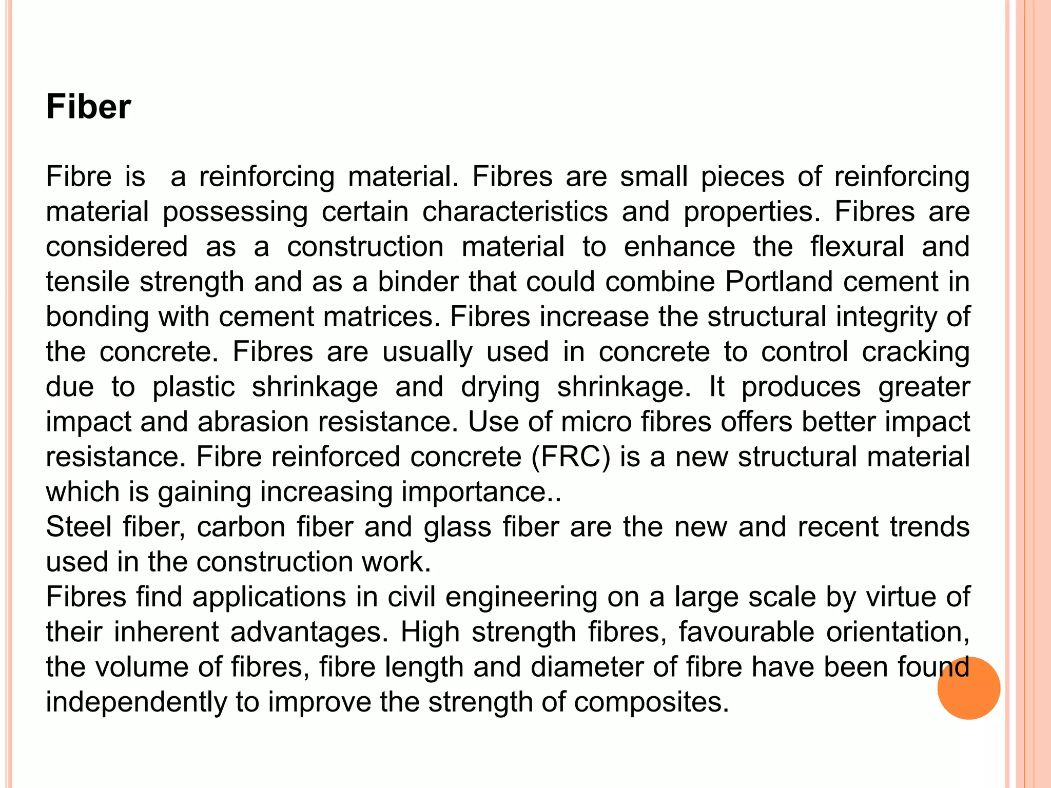 Advanced construction materials | PPTX