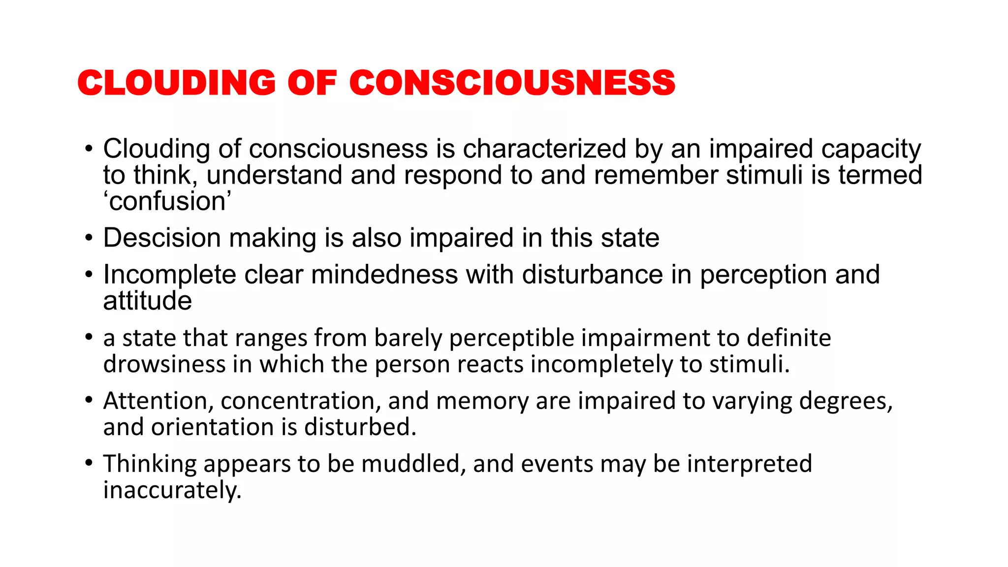Disturbances Of Consciousness | PPTX