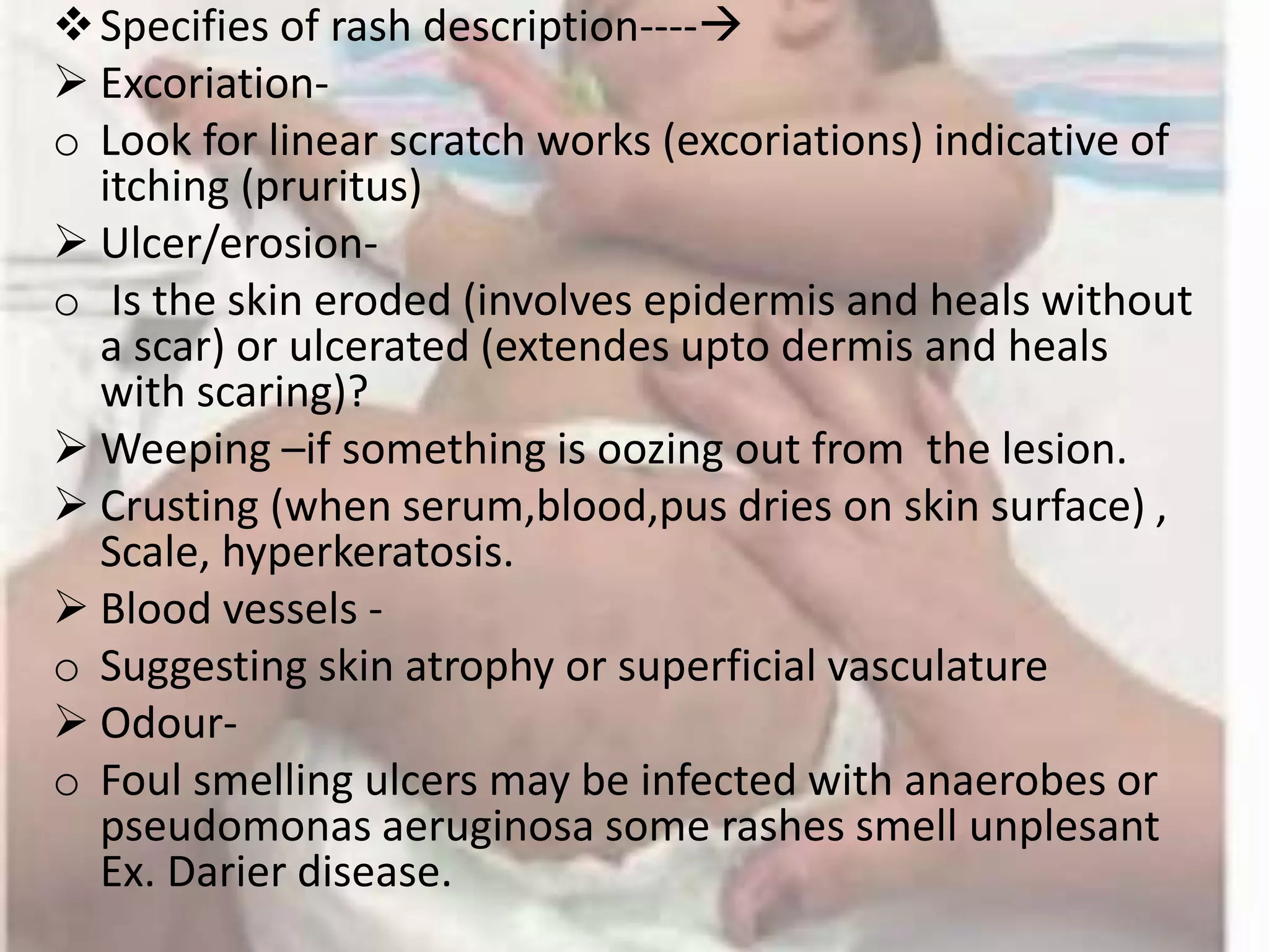 Excoriating Rash Examination of Skin | PPTX