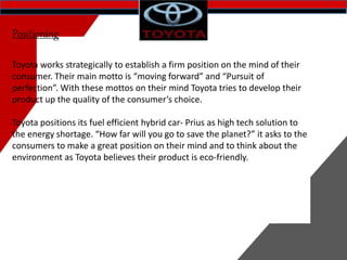 toyota positioning strategy