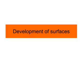 Development of surfaces
 