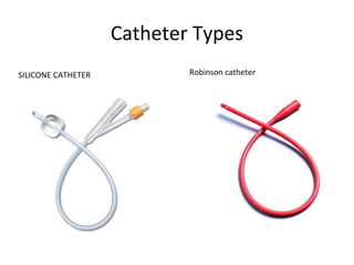 Catheter Types
SILICONE CATHETER Robinson catheter
 