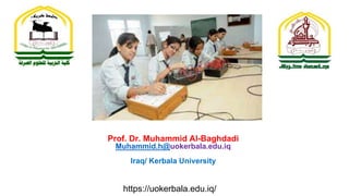 https://uokerbala.edu.iq/
Prof. Dr. Muhammid Al-Baghdadi
Muhammid.h@uokerbala.edu.iq
Iraq/ Kerbala University
 