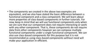 What are the components in React? | PPT