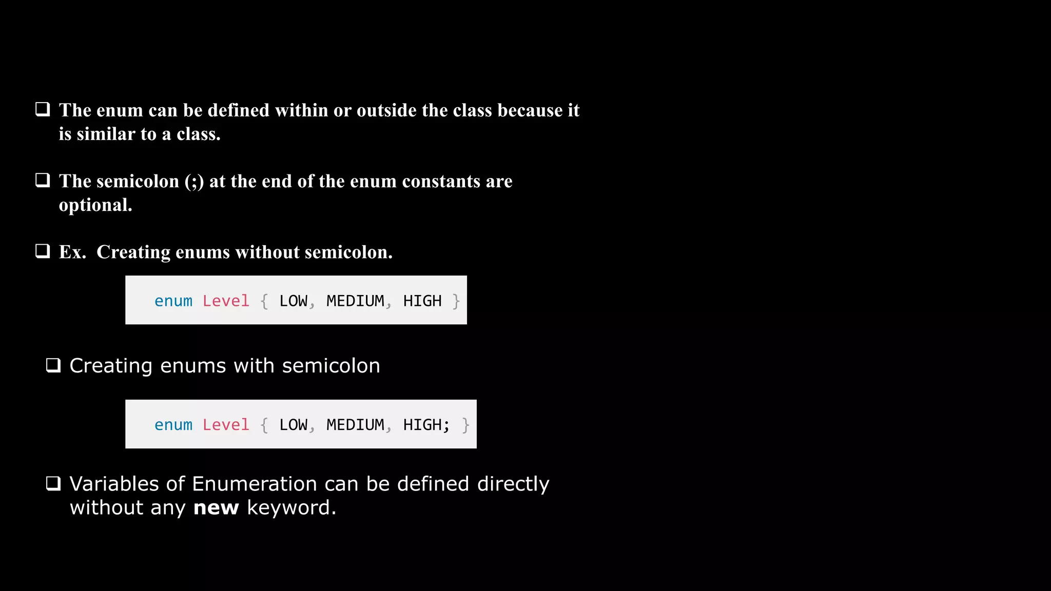 Enumeration In JAVA | PPTX