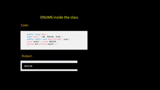 Enumeration In JAVA | PPTX
