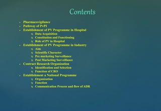 Establishment of Pharmacovigilance Programme | PPTX