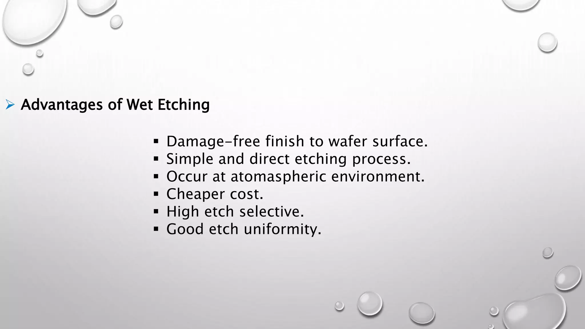 wet etching | PPT