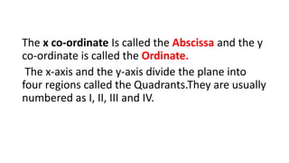 CO-ORDINATE GEOMETRY | PPTX