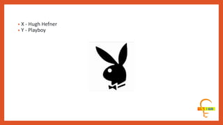 • X - Hugh Hefner
• Y - Playboy
 