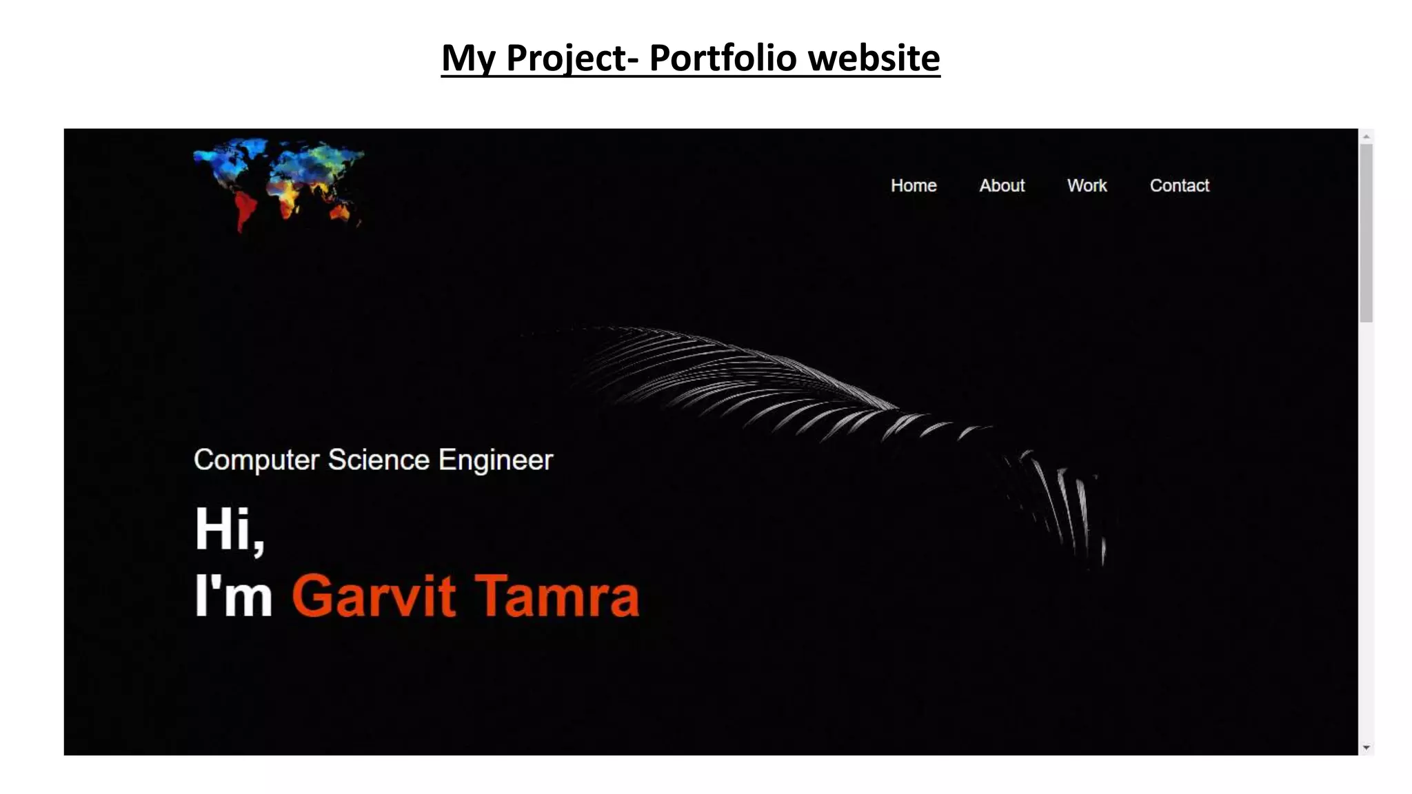 My Project- Portfolio website
 