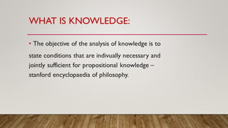 Knowledge and justification | PDF