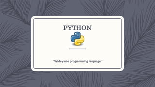 Computer Programming Language | PPT