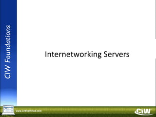 Copyright © 2004 ProsoftTraining, All Rights Reserved.
Internetworking Servers
 