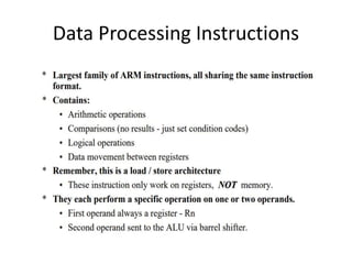 Data Processing Instructions
 