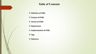 HTML Presentation | PPTX
