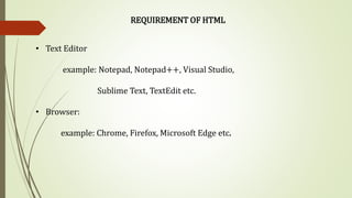 HTML Presentation | PPT