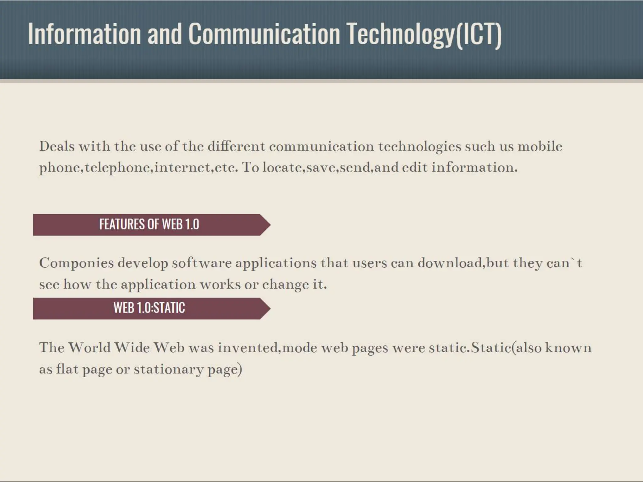 ICT IN OUR DAILY LIVES