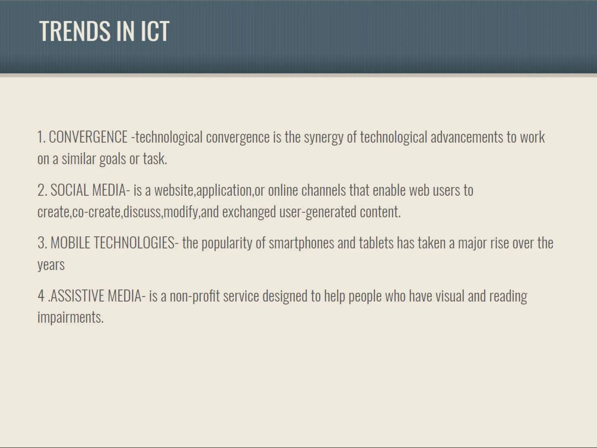 ICT IN OUR DAILY LIVES