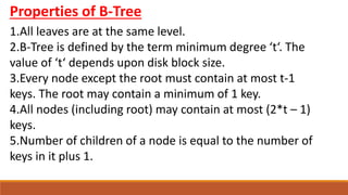 B TREE ( a to z concept ) in data structure or DBMS | PPT