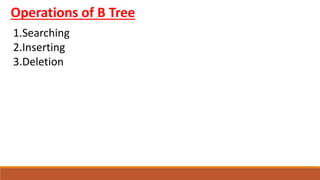 B TREE ( a to z concept ) in data structure or DBMS | PPT