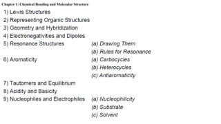 Chapter 1: Chemical Bonding and Molecular Structure
 