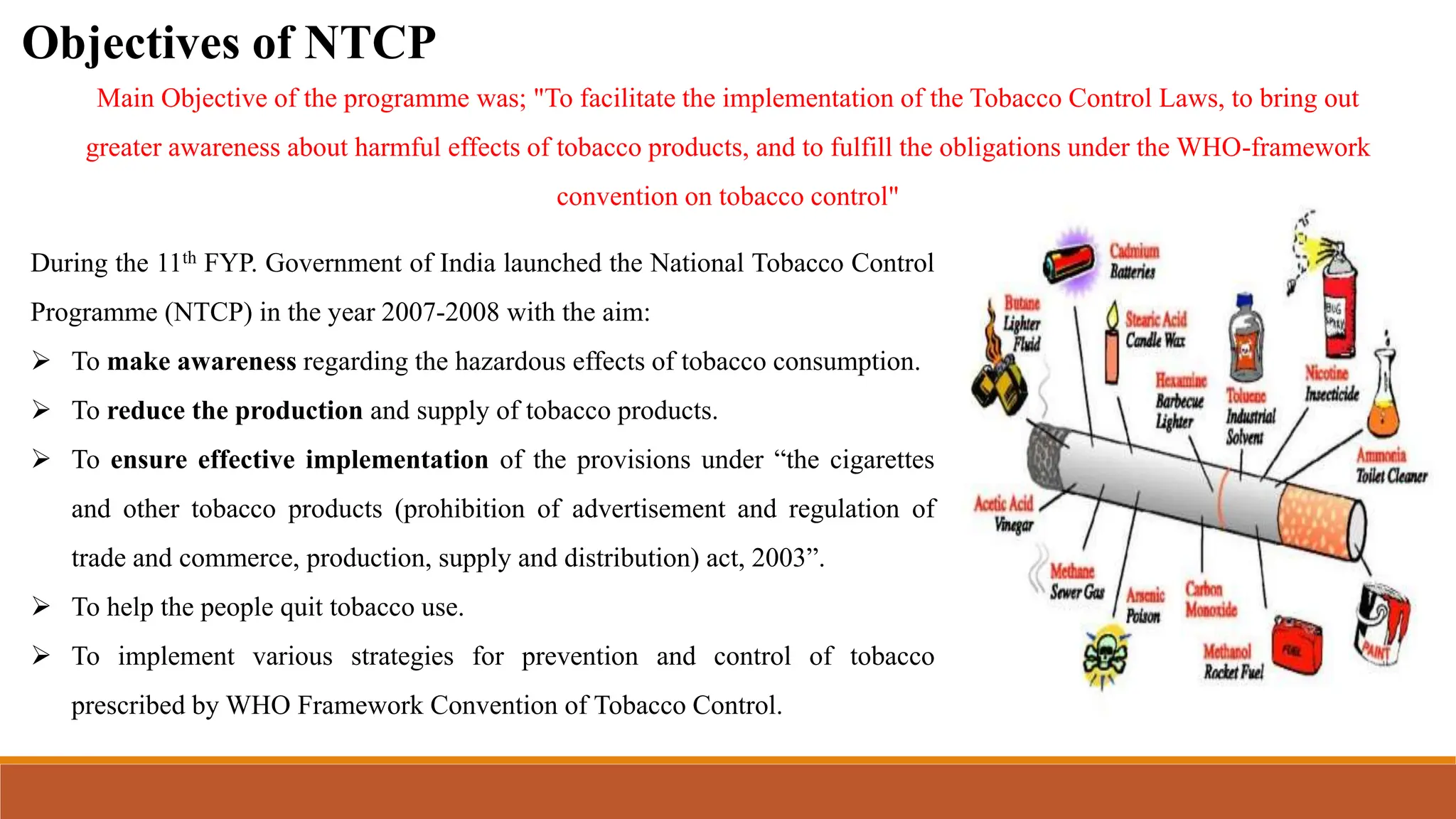 National Tobacco control programme NTCP.pptx | Illegal Drugs, Tobacco ...