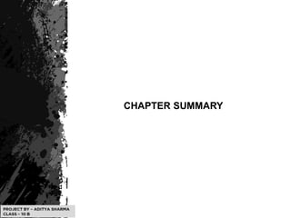 CHAPTER SUMMARY
 
