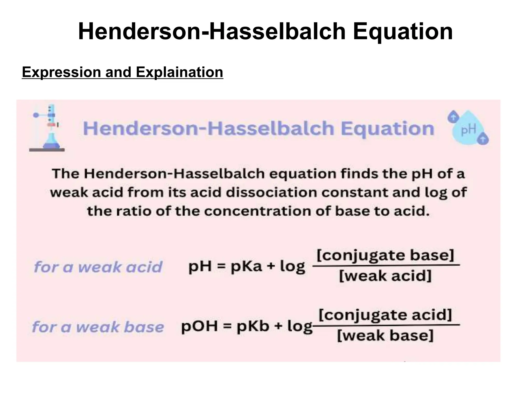PH Buffer and Henderson Hasselbalchs equation | PPTX