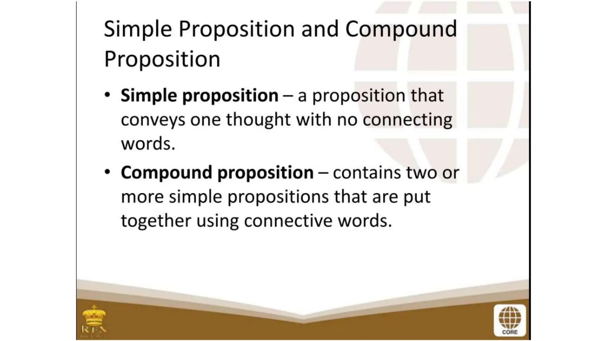 proposition and symbols - GENERAL MATHEMATICS