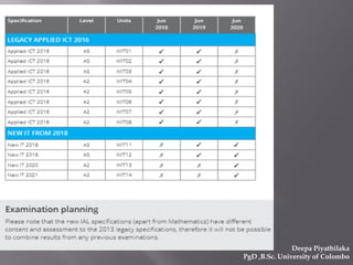 Deepa Piyathilaka
PgD ,B.Sc. University of Colombo
 